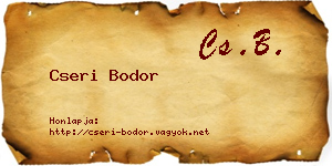 Cseri Bodor névjegykártya